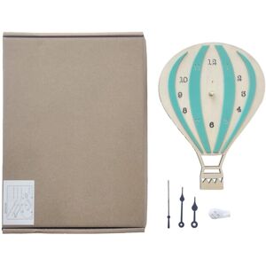 Tlily - Hot Air Balloon Shaped Mute Wall Decorsative Clock Art Decors Wall Clock for Home Office (Without Battery)-Blue