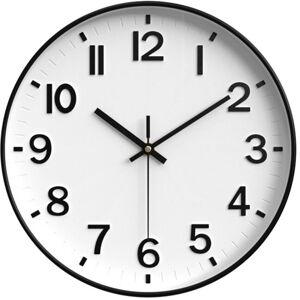 TLILY Silent Modern Clock for Wall, 3D Numbers Wall Clock for Kitchen Bedroom Living Room Office Classroom Decor-Colour 4