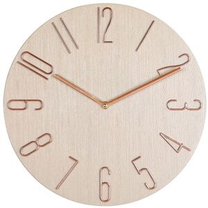 Tlily - Simple Wall Clock 12 Inch Living Room Home Wall Clock Clock Watch Fashion Bedroom Wall Clock-beige