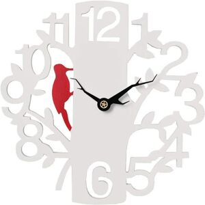 TINOR Weatherproof Outdoor Wall Clock, 16 Inch Garden Wall Clock, White Outdoor Garden Clock, Accurate Time, Creativity, Suitable for Outdoor Wall Decor