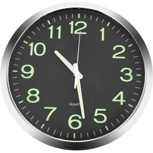 Tlily - 12 Inch Round Large Luminous Wall Clock Glow in the Dark Non-Ticking Indoor Decor-Silver Tlily - 12 Inch Round Large Luminous Wall Clock Glow in the Dark Non-Ticking Indoor Decor-Silver