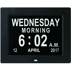 Alwaysh - 8 inch digital calendar clock with date and time, Alzheimer's clock for parents, black, 21.5172.4cm Alwaysh - 8 inch digital calendar clock with date and time, Alzheimer's clock for parents, black, 21.5172.4cm