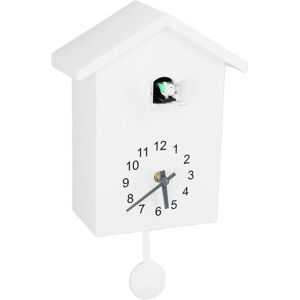 GROOFOO Bird House Wall Clock Bird Voice Call Nordic Style Bird House Pendulum Wall Hanging Clock for Office Bedroom Living Room White GROOFOO Bird House Wall Clock Bird Voice Call Nordic Style Bird House Pendulum Wall Hanging Clock for Office Bedroom Living Room White