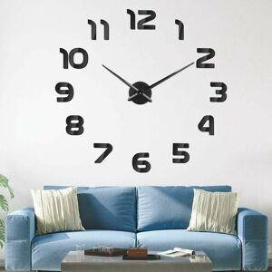 DEWDAT Diy Wall Clock Wall Sticker Modern Clock Wall Pendulum Silent Wall Clock 120cm for Bathroom Bedroom Office Hotel Black DEWDAT Diy Wall Clock Wall Sticker Modern Clock Wall Pendulum Silent Wall Clock 120cm for Bathroom Bedroom Office Hotel Black
