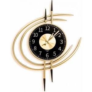 GOTRAYS Large Gold Clock, Modern Design xxl 54CM, Giant Silent Wall Clock without Ticking, Original Living Room Metal Wall Clocks for Wall Decoration GOTRAYS Large Gold Clock, Modern Design xxl 54CM, Giant Silent Wall Clock without Ticking, Original Living Room Metal Wall Clocks for Wall Decoration