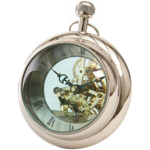 Large Paperweight Clock - Aluminum/Glass - L13 x W15 x H15 cm - Silver/Brass Large Paperweight Clock - Aluminum/Glass - L13 x W15 x H15 cm - Silver/Brass