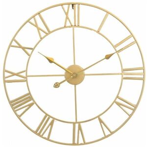 Hoopzi - Large Vintage Style Wall Clock, Round, Metal, Silent, No Ticking, Battery Operated, 40cm, Black Roman Numerals, Living Room Clocks, Bedroom, Hoopzi - Large Vintage Style Wall Clock, Round, Metal, Silent, No Ticking, Battery Operated, 40cm, Black Roman Numerals, Living Room Clocks, Bedroom,