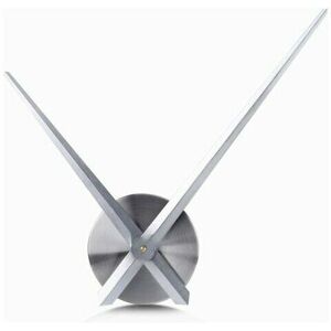 Dewdat - Large Wall Clock - 3D Needles - Quartz Clock - Crafts - Home Decor (Silver) Dewdat - Large Wall Clock - 3D Needles - Quartz Clock - Crafts - Home Decor (Silver)