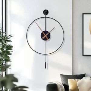 Large Wall Clock Classical Decorative 19.6in/50cm with Pendulum Modern Non-Ticking Silent Metal Wall Clocks Decorative Creative Art Clocks for Home Large Wall Clock Classical Decorative 19.6in/50cm with Pendulum Modern Non-Ticking Silent Metal Wall Clocks Decorative Creative Art Clocks for Home