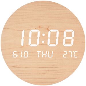 Gotrays - led Wall Clock Creative Clock, Mute Nordic Fashion Wall Clock S201-1PCS-Solid Wood Color (Power Storage Type Charging) Gotrays - led Wall Clock Creative Clock, Mute Nordic Fashion Wall Clock S201-1PCS-Solid Wood Color (Power Storage Type Charging)