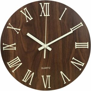 Hoopzi - Luminous Wall Clock, Glow in The Dark Silent Non-Ticking Wall Clocks, Quartz Wall Clock with Roman Numerals for Living Room, Dining Room, Hoopzi - Luminous Wall Clock, Glow in The Dark Silent Non-Ticking Wall Clocks, Quartz Wall Clock with Roman Numerals for Living Room, Dining Room,