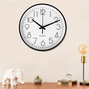 Linghhang - Modern 30CM Silent Non Ticking Wall Clock, Round Decorative Wall Clock, Easy to Read Wall Clock, Minimalist Black Design, for Bedroom Linghhang - Modern 30CM Silent Non Ticking Wall Clock, Round Decorative Wall Clock, Easy to Read Wall Clock, Minimalist Black Design, for Bedroom