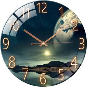 Linghhang - Modern Design Silent Glass Wall Clocks for Living Room Kitchen 30cm Wall Clocks Fine Hanging Quartz Clock 12 Inch Wall Clock Linghhang - Modern Design Silent Glass Wall Clocks for Living Room Kitchen 30cm Wall Clocks Fine Hanging Quartz Clock 12 Inch Wall Clock