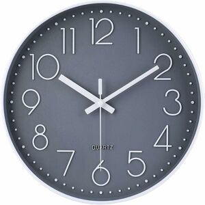 Modern Silent Non-Ticking Wall Clock, Silent Mute Wall Clock Wall Pendulum for Bedroom Kitchen Living Room - Gray-30 cm - Alwaysh Modern Silent Non-Ticking Wall Clock, Silent Mute Wall Clock Wall Pendulum for Bedroom Kitchen Living Room - Gray-30 cm - Alwaysh