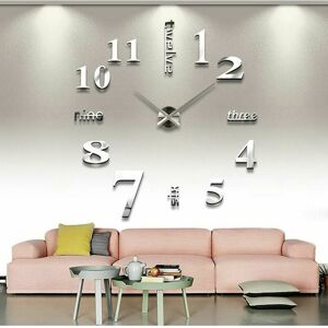 Heguyey - Mute Wall Clock, Modern Fashion Wall Pendulum Frameless Wall Clock 3D diy Mirror Sticker Office Hotel Home Decoration diy Wall Clock Heguyey - Mute Wall Clock, Modern Fashion Wall Pendulum Frameless Wall Clock 3D diy Mirror Sticker Office Hotel Home Decoration diy Wall Clock