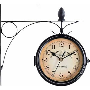 SOLEIL Outdoor Wall Clock 4.8 Inch Garden Double Sided Clock Retro Wall-Mounted Clock for Indoor and Outdoor Gardens SOLEIL Outdoor Wall Clock 4.8 Inch Garden Double Sided Clock Retro Wall-Mounted Clock for Indoor and Outdoor Gardens