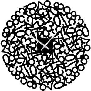 Premier Housewares - Black Acrylic Numbers Design Wall Clock Premier Housewares - Black Acrylic Numbers Design Wall Clock