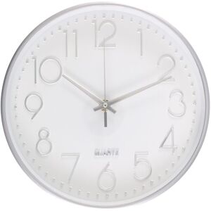 Tlily - Premium Silver Wall Clock, Decoration, Modern Silent Clock for Home Office Kitchen (25cm, Silver) Tlily - Premium Silver Wall Clock, Decoration, Modern Silent Clock for Home Office Kitchen (25cm, Silver)