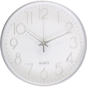 TLILY Premium Silver Wall Clock, Decoration, Modern Silent Clock for Home Office Kitchen (25cm, Silver) TLILY Premium Silver Wall Clock, Decoration, Modern Silent Clock for Home Office Kitchen (25cm, Silver)