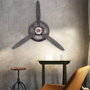 CNCEST Propeller Aeroplane Metal Wall Clock Industrial Retro Air Aviation Home Decor CNCEST Propeller Aeroplane Metal Wall Clock Industrial Retro Air Aviation Home Decor