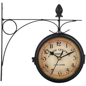 Tlily - Retro Wall Clock Double-Sided European Antique Style Classic Hanging Clocks Wrought Iron Tlily - Retro Wall Clock Double-Sided European Antique Style Classic Hanging Clocks Wrought Iron