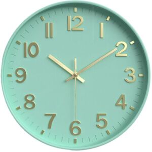 Tlily - Silent Modern Clock for Wall, 3D Numbers Wall Clock for Kitchen Bedroom Living Room Office Classroom Decor-Ice Blue Tlily - Silent Modern Clock for Wall, 3D Numbers Wall Clock for Kitchen Bedroom Living Room Office Classroom Decor-Ice Blue