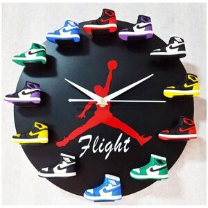 DEWDAT Sports Fan Wall Clock with 3D Basketball Shoes Modern Stylish Trainer Clock Home Decor Art Home Office Decoration for Boys Friends DEWDAT Sports Fan Wall Clock with 3D Basketball Shoes Modern Stylish Trainer Clock Home Decor Art Home Office Decoration for Boys Friends