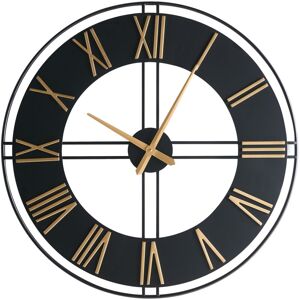 BELIANI Wall Clock PERIGNY 80 cm Metal Black BELIANI Wall Clock PERIGNY 80 cm Metal Black