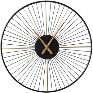 BELIANI Wall Clock SAZAIS 80 cm Metal Black BELIANI Wall Clock SAZAIS 80 cm Metal Black