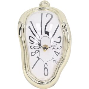 GROOFOO Wall Clock Silent Twisted Vintage Decorative Clock Home Accessory Distorted Clock for Living Room Bedroom Office Gold GROOFOO Wall Clock Silent Twisted Vintage Decorative Clock Home Accessory Distorted Clock for Living Room Bedroom Office Gold
