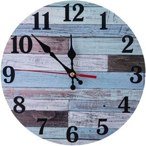 TLILY Wooden Wall Clock Silent Non-Ticking , Battery Operated, Vintage Round Rustic Coastal Clocks Decorative 10 Inch TLILY Wooden Wall Clock Silent Non-Ticking , Battery Operated, Vintage Round Rustic Coastal Clocks Decorative 10 Inch