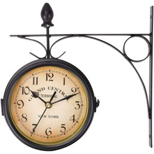 Youyijia Double Sided Wall Clock 4.8 Inches Outdoor Clock Vintage Wall Mounted Garden Clock Weatherproof Fashion Design with Outside Bracket Youyijia Double Sided Wall Clock 4.8 Inches Outdoor Clock Vintage Wall Mounted Garden Clock Weatherproof Fashion Design with Outside Bracket