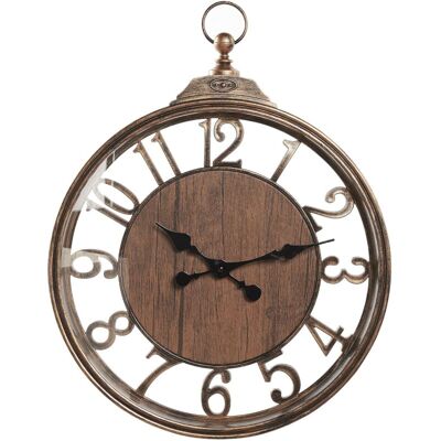 Beliani - Traditional Wall Clock Hanging Home Decor Arabic Numerals ø 52 cm Brown Alcoba Beliani - Traditional Wall Clock Hanging Home Decor Arabic Numerals ø 52 cm Brown Alcoba