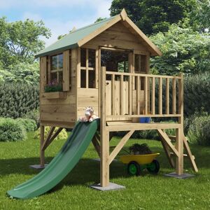 Billyoh - Bunny Max Tower Playhouse with Slide - Pressure Treated - 4 x 4