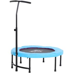 40'' Kids Mini Trampoline, Adult Rebounder Jumper w/ Handle Fitness Blue - Blue - Homcom