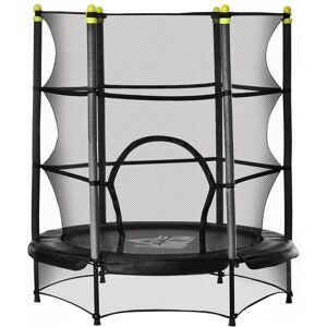 5.2FT Kids Trampoline with Enclosure Toddler Trampoline, for 3-10 Years Black - Black - Homcom