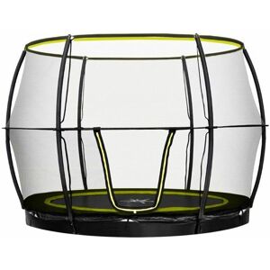 Rebo 8ft Inground Base Jump Trampoline with Halo ll Enclosure