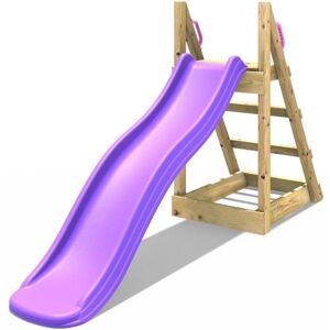 Children's Free Standing Garden Wave Water Slide with Wooden Platform - 6ft Purple - Rebo