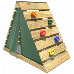 Mini Wooden Climbing Pyramid Adventure Playset - Green - Green - Rebo