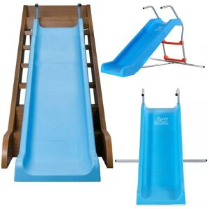 Geezy - The Magic Toy Shop Kids Slide 2 in 1 Indoor & Outdoor All Weather Garden Toddler Freestanding or Stair Slide - blue