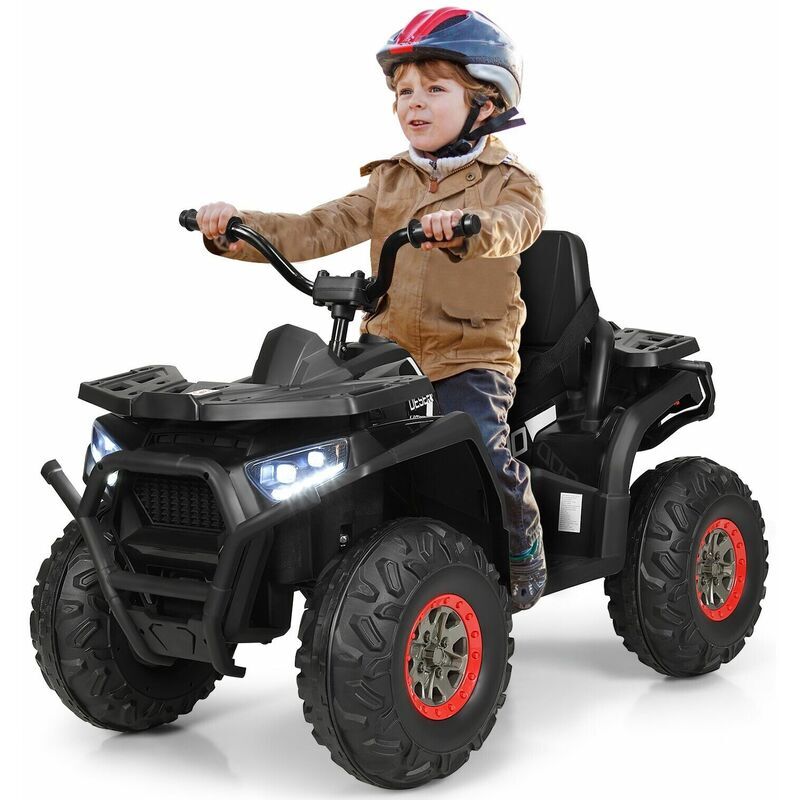 CASART Kids Electric Ride On Quad Car Toy Battery Powered atv Toddler Toy Car w/ Lights