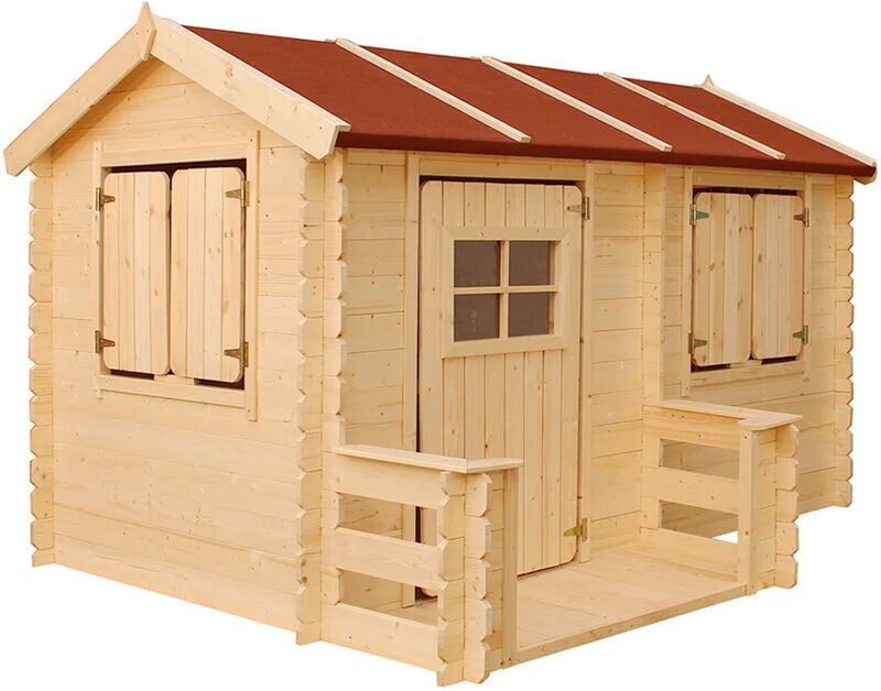 Wooden Playhouse for Kids Outdoor, 19 mm planks - Fun Wendy House Outdoor Play - Garden Play House for Kids W7'11 x D6'1 x H4'11 ft Timbela M503