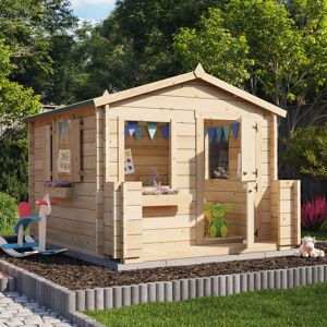 Junior Log Cabin Playhouse - W2.0m x D2.0m - Pressure Treated -28mm - Billyoh