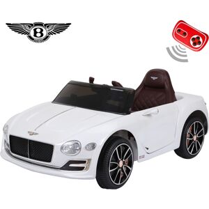 GREENBAY Bentley Official Licensed EXP12 Series 12V Electric Kids Ride On Cars Parental Remote, Mp3 Player, led Light, White