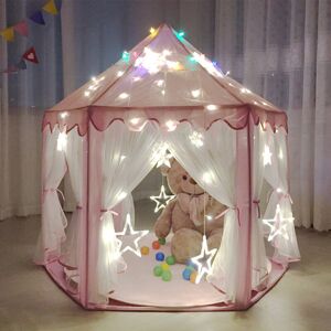 LIVINGANDHOME Children Kids Play Tent Fairy Princess Girls Hexagon Playhouse Mesh