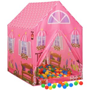 Children Play Tent with 250 Balls Pink 69x94x104 cm Vidaxl Pink