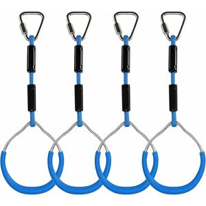 TINOR Children's Climbing Rings Multi-Function Swing with Plastic Rings Max Load 160kg Ninja Climbing Ring Obstacle Garden Swing(Blue)