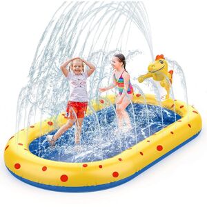 PESCE Children's Paddling Pool Baby Dogs Inflatable Pool Sprinkler Splash Children's Paddling Pool Water Toys Outdoor Garden Outdoor Children's Pool