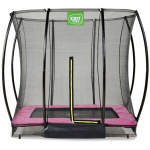 EXIT TOYS Exit Silhouette ground trampoline 153x214cm with safety net - pink