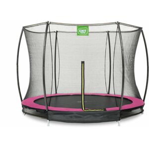 EXIT TOYS Exit Silhouette ground trampoline ø244cm with safety net - pink